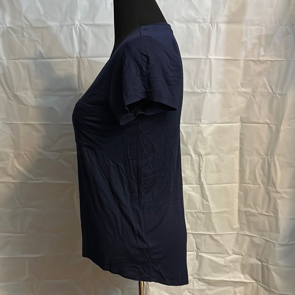 Navy Blue Women's V-Neck Top - Picture 3 of 5